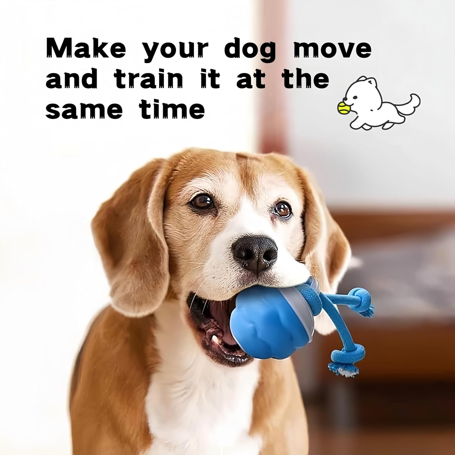 Interactive Dog Toys Ball - Fun Moving Dog Toys to Keep Them Busy | Smart Jumping Ball for Dogs with Three Modes, Rechargeable Automatic, Knot Design, Bite-Resistant and Teeth-Cleaning,Blue - Image 5