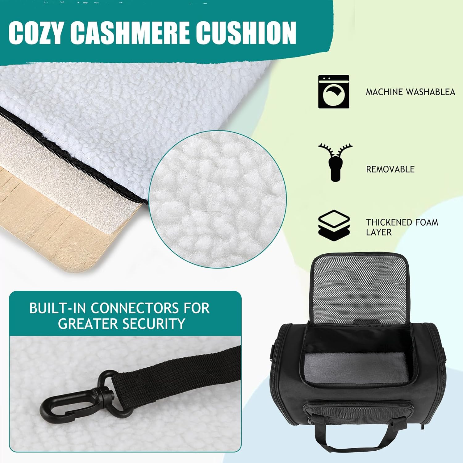 Top tasta Dog Cat Carrier Pet Carriers for Small Medium Large Cats Dogs Carrier Soft Sided Small Puppy Dog Carrier Portable Foldable Airline Approved Dog Cat Travel Carrier Black Medium - Image 4