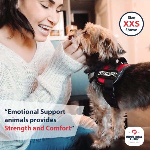 Heavy Duty Emotional Support Dog Vest Harness with Reflective Straps, Interchangeable Patches & Top Handle - ESA Dog Vest in 8 Sizes, Durable Service Harness for Working and Support Dogs - Image 7
