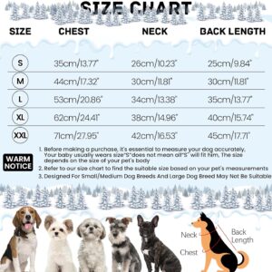 BRKURLEG Black Dog Coat with Harness, Dog Winter Jacket, Dogs Onesie Body Warm Jackets, Small Dogs Winter Coats Reflective Windproof Warm Cold Weather Coats, Pet Waterproof Jacket Hiking S