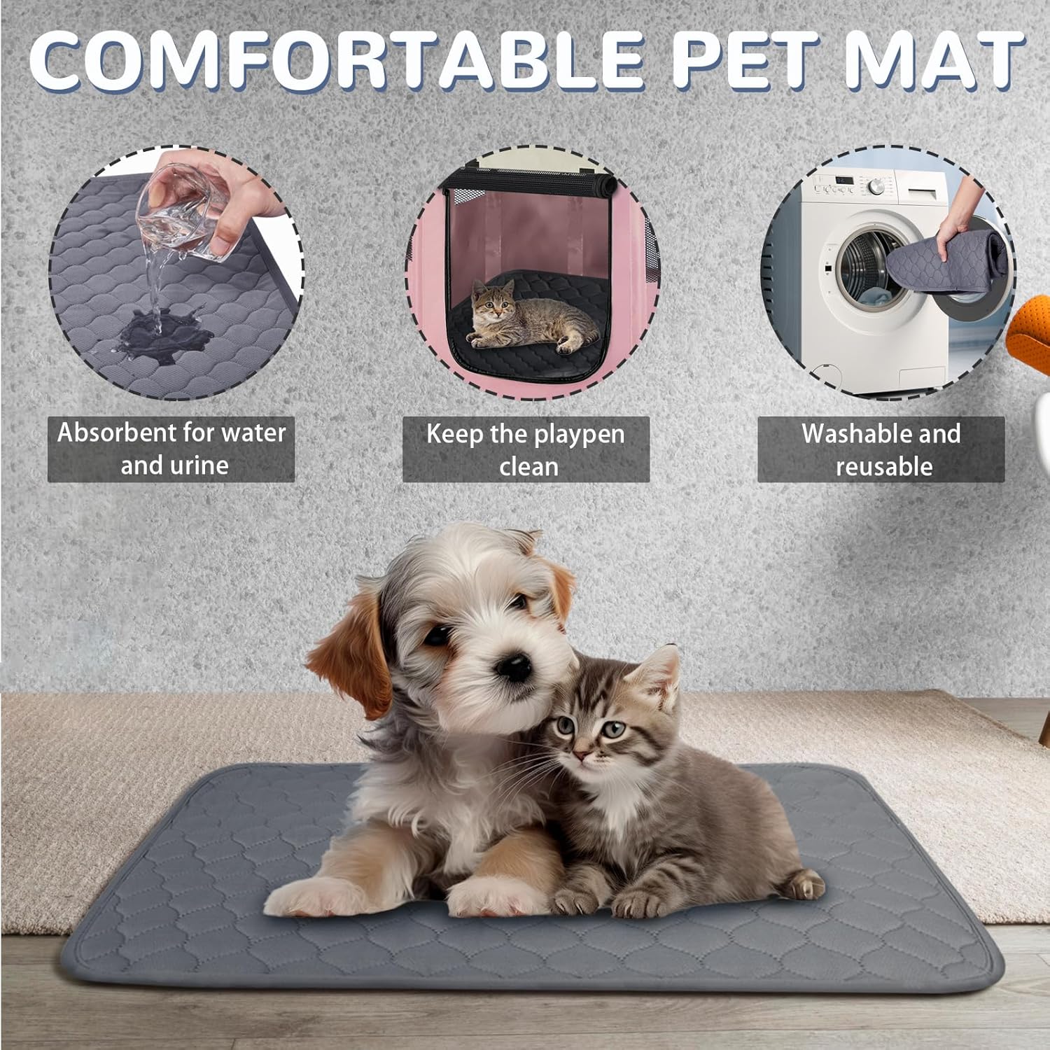 Portable Dog Playpen,Foldable Dog Cat Kennel Tent Cage,Dog Cat Rabbit Crates for Travel Water-Resistant Breathable Shade Cover,Indoor Outdoor Travel Camping Use for Small Puppy Pet Pink L - Image 3