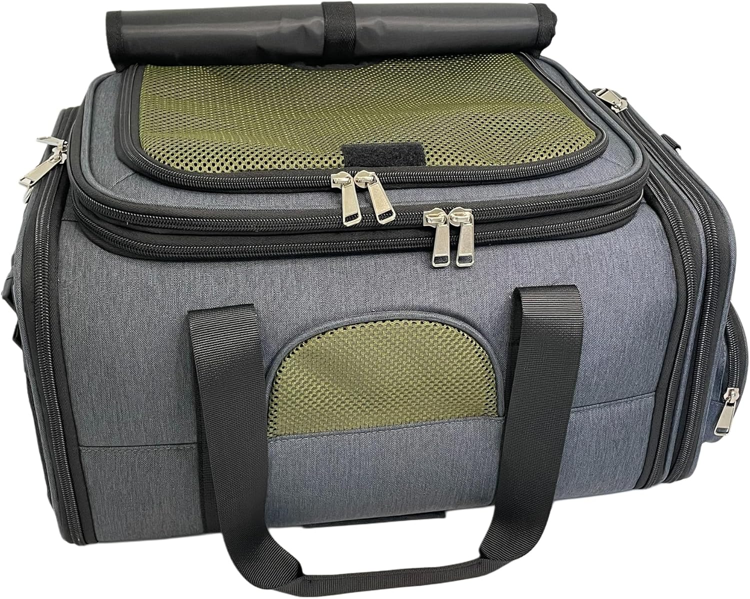 Top-Side-Front Expandable Rolling Cat Dog Pet Carrier, Airline Compliant for All Airlines, Slide-Outs Allow Variable Adjustments to Width, Length, Height for Space Available Under Airplane Seat - Image 4