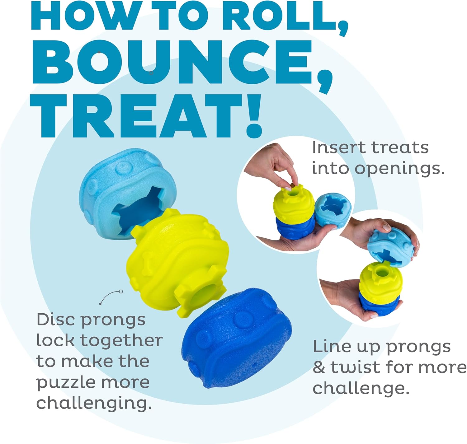 Outward Hound Treat Locking Discs Dog Treat Dispenser Puzzle Toy - Image 3