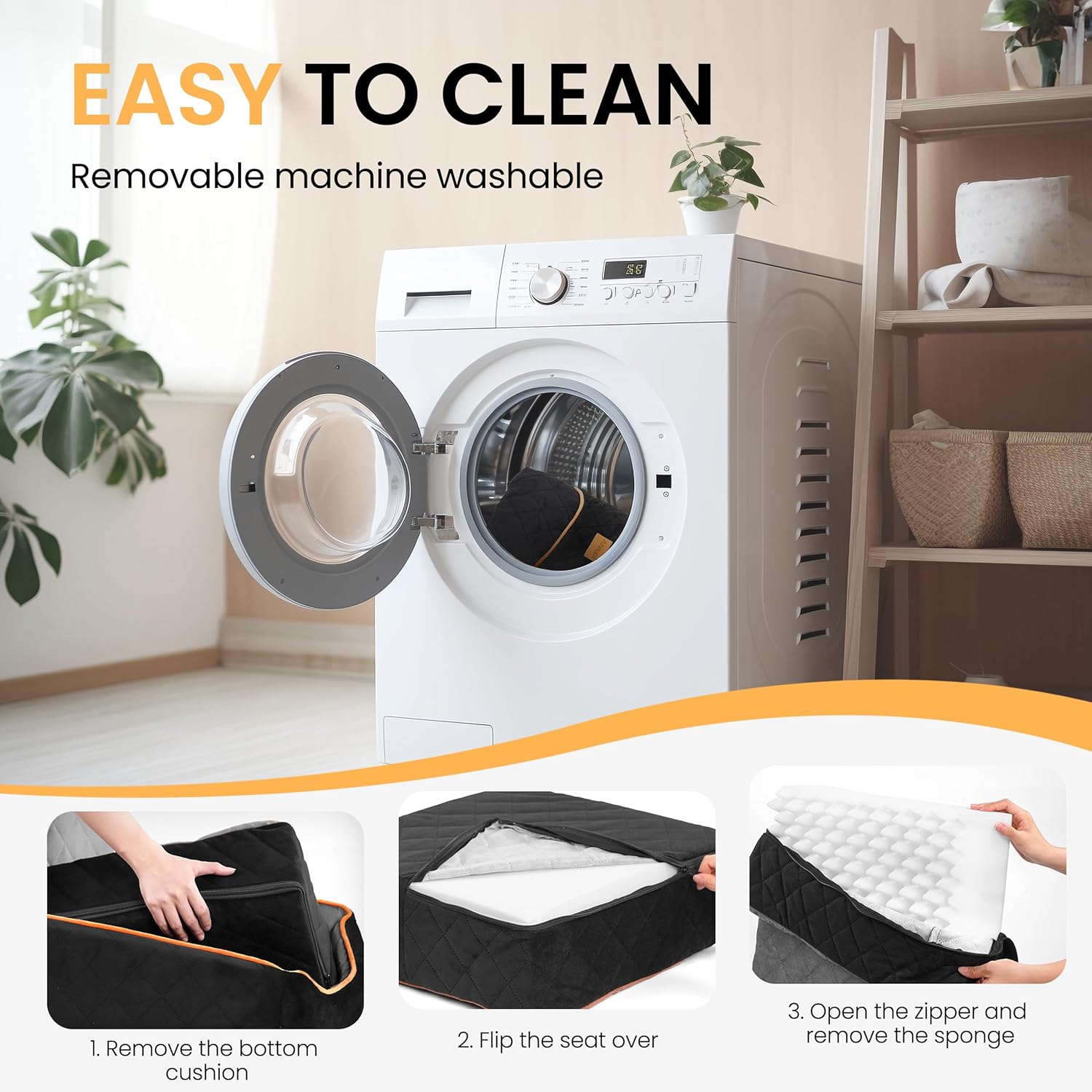 Dog Car Seat for Small Dog with Washable Mat, Booster Seat for Dogs Under 30lb, Elevated Pet Seat with Pockets, Anti-Slip Bed for Car, Perfect for Front & Back Seats with Safety Leash - Image 5