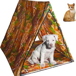 POCO DIVO Outdoor Pets Shade, Indoor Cats Tent, Portable Dog House, Toy Hunting Hut, Rabbit Playpen Animal Camouflage Canopy, Livestock Waterproof Shelter, Kitten Puppy Play Tunnel with Carry Bag
