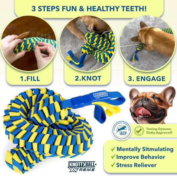 Race&Herd KnottyBall Xtreme Snuffle Ball - Interactive Dog Puzzle Toy for Smart Dogs, Stimulating Dog Toys for Boredom, Treat Puzzle Toys for Dogs Enrichment, Snuffle Treat Dispensing Smart Dog Toys - Image 5