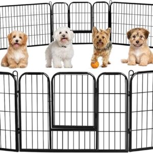 Yaheetech Dog Playpen Indoor, Extra Wide Outdoor Dog Fence Foldable Pet Puppy Exercise Pen for Yard/Garden/RV Camping, 16 Panels 24 Inch Height x 32 Inch Width