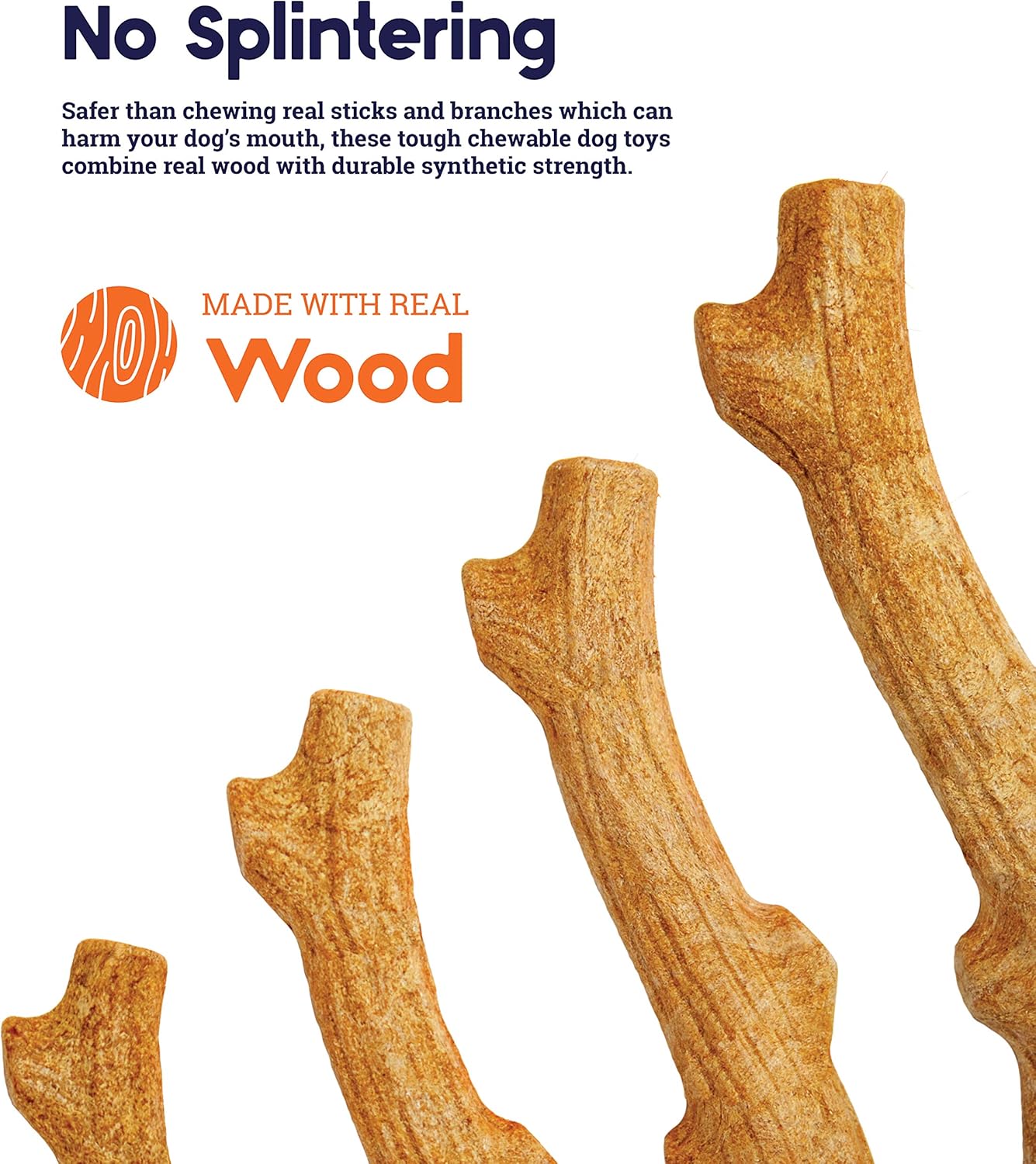 Petstages Outward Hound Super Dogwood Durable Dog Chew Toy, Extra Small - Long Lasting Chew Stick Made with Real Wood - USA Made, XS - Image 5