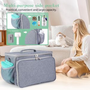 Dog Grooming Vacuum Bag, Pet Grooming Supplies Organizer Dog Grooming Vacuum Holder Travel Carrying Case for Dog Hair Vacuum & Grooming Tool Kit Accessories(Bag Only)