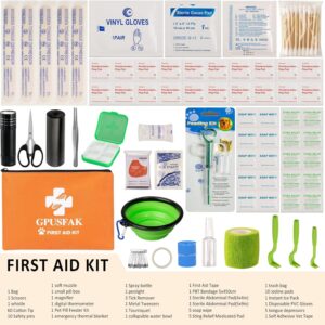 Pet First Aid Kit for Dogs & Cats – Dog First Aid Kit Pet Emergency Kit with First Aid Supplies for Home Camping Hiking Traveling