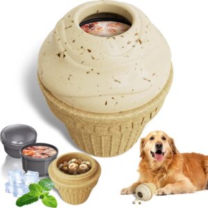 Frozen Treat Dispenser & Chew Toy for Aggressive Chewers - Interactive Dog Toy with Freezable Snack Box, Mental Stimulation for Large Breed Dogs, Unbreakable Design
