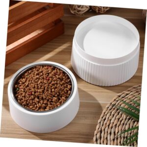 Luxshiny Elevated Stainless Steel Dog Bowl Raised Feeding Kit with Removable Bottom Half Spill Resistant Design for Healthy Neck Posture Lightweight Travel Pet Water Container for Dogs and