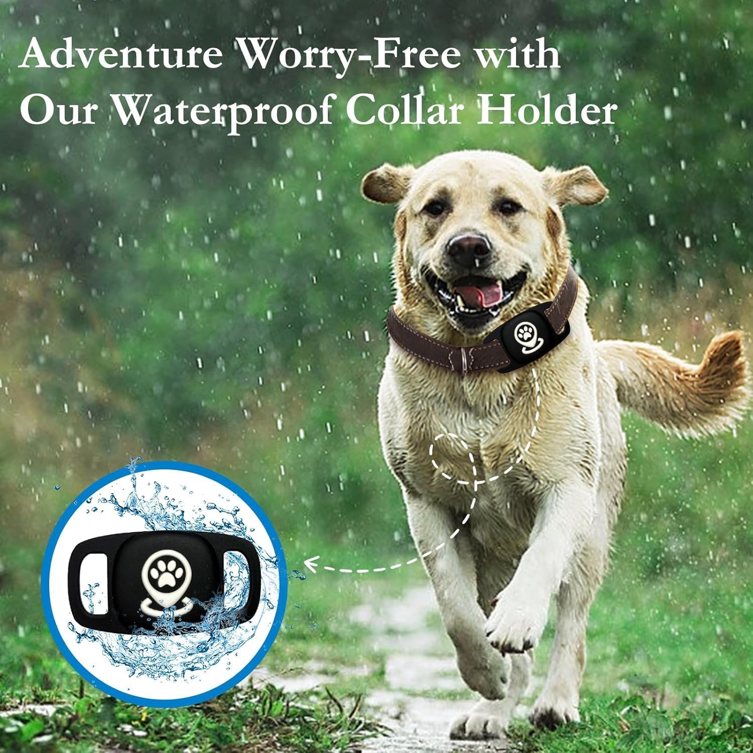 Pet Tracker for Dog, Dog Tracker Smart Pet Location Tracker with Holder, Smart Item Finder, MFi Certificated, No Monthly Fee, Works with Find My, iOS Only - Black Case - Image 3