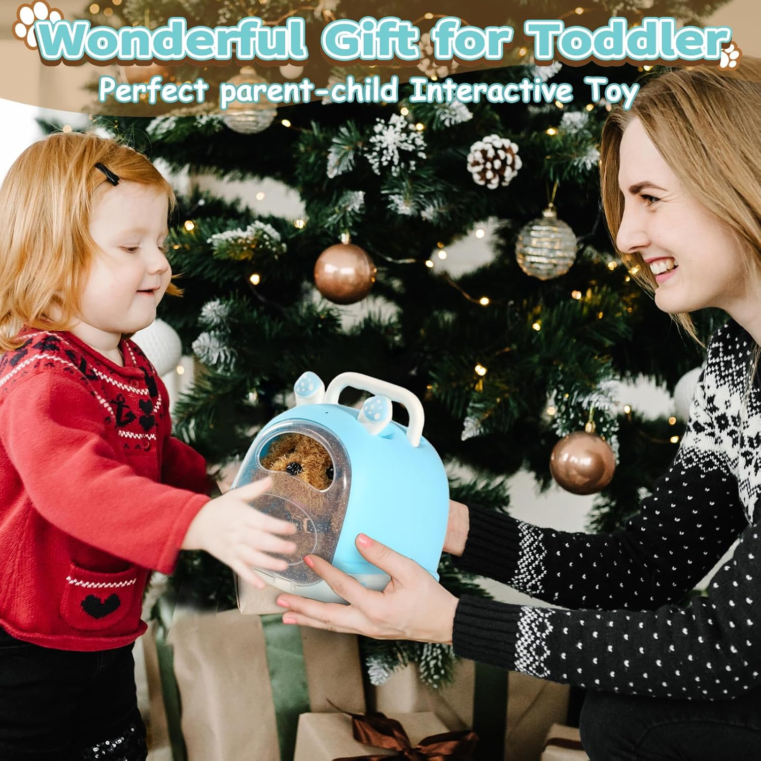 Walking Dog Toy for Kids with Leash, Realistic Toys for Girls Boys Toddler Toys, Barking Wagging Tail Interactive Dog Plush with Cute Cloak,Puppy Pet Care Gifts for Girls 3 4 5 Year Old Boys - Image 7