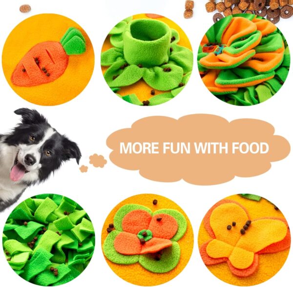 Snuffle Mat for Large Dogs, 40'' x 27.5'' Sniff Mat for Dogs, Portable Slow Feeding Mat for Foraging Skills and Stress Relief, Interactive Indoor/Outdoor Dog Puzzle Toys for Nosework Training - Image 4