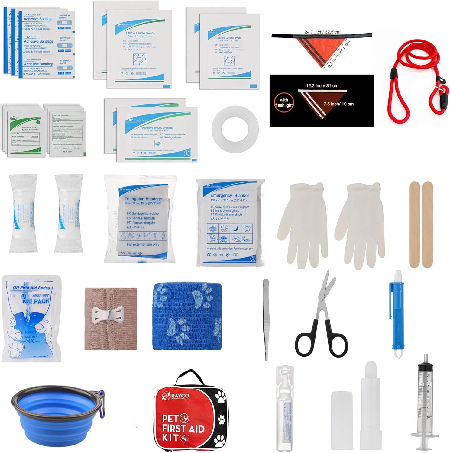 Dog/Pet First Aid Emergency Kit - Compact Kit Includes 45 Pieces of Useful Emergency Items. BE Ready! - Image 2
