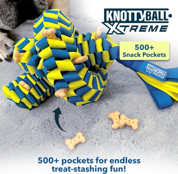 Race&Herd KnottyBall Xtreme Snuffle Ball - Interactive Dog Puzzle Toy for Smart Dogs, Stimulating Dog Toys for Boredom, Treat Puzzle Toys for Dogs Enrichment, Snuffle Treat Dispensing Smart Dog Toys - Image 3