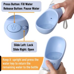Mr. Pen Portable Dog Water Bottle – 19oz, Blue, Travel & Dispenser for Dogs, Not Dishwasher Safe