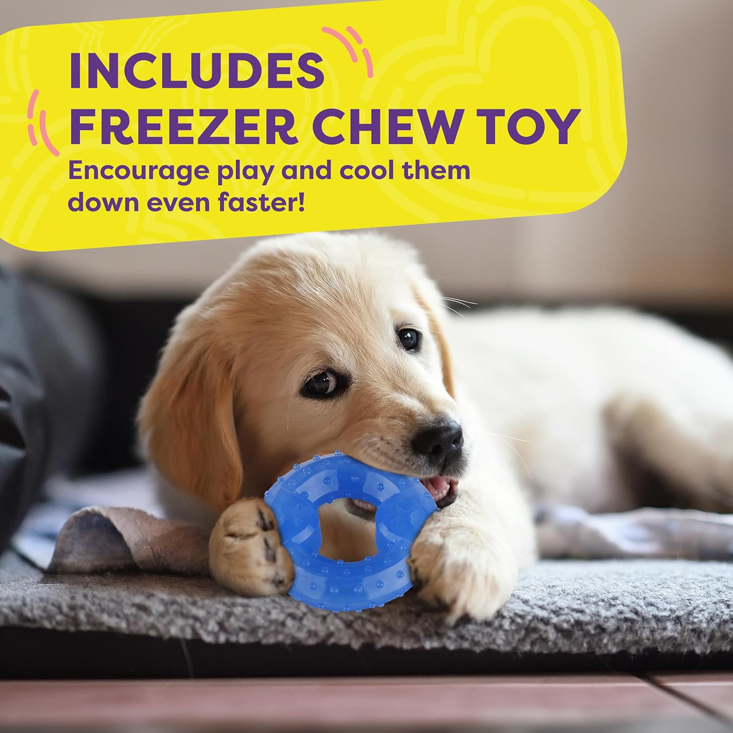 Hertzko Dog Mat & Chew Toy Set – Gel Pad with Innovative Gel Technology – Portable, Non-Toxic Pet Mat for Small to Medium Dogs & Cats up to 55 lbs – Ideal for Hot Days, Indoor & Outdoor Use - Image 6