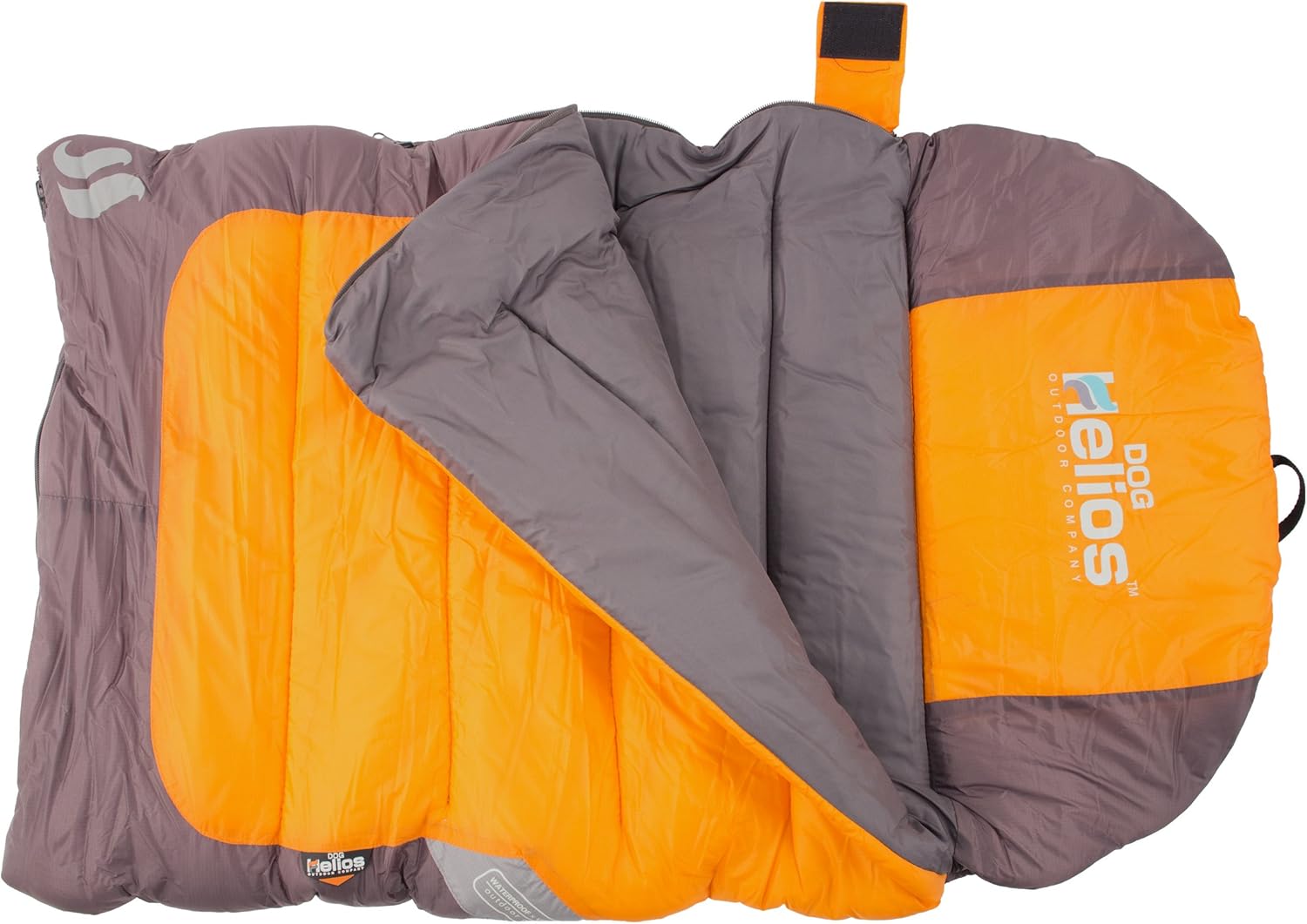 DOGHELIOS 'Trail-Barker' Multi-Surface Water-Resistant Travel Camper Sleeper Pet Dog Bed Mat w/ BlackShark Technology, One Size, Sunkist Orange, Dark Grey - Image 4