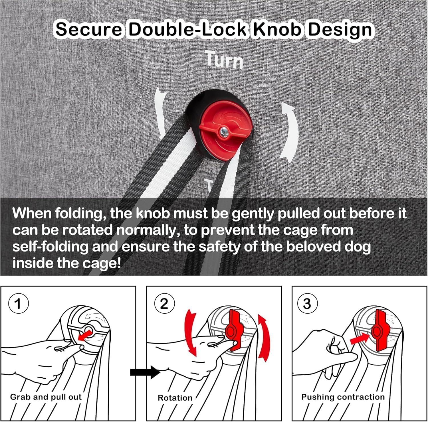 Collapsible Dog Crate - 32 Inch Portable Dog Travel Crate for Medium Dogs, Foldable Dog Crate with Detachable Storage Bag, Removable Pad, and Mesh Windows for Outdoor & Indoor - Image 3