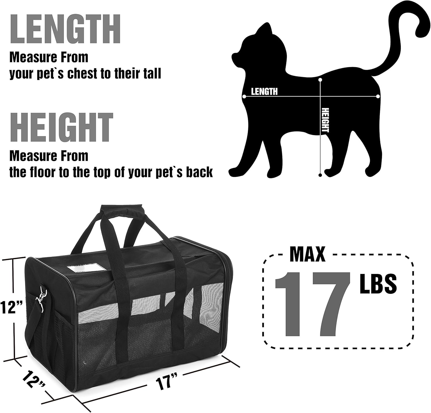 HITCH ScratchMe Pet Travel Carrier Soft Sided Portable Bag for Cats, Small Dogs, Kittens or Puppies, Collapsible, Durable, Airline Approved, Carry Your Pet with You Safely and Comfortably (M) - Image 2