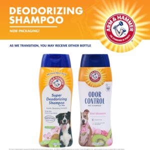 Arm & Hammer Deodorizing Dog Shampoo for Smelly Dogs & Puppies with Baking Soda, Moisturizing Dog Shampoo for Sensitive Skin – Dog Odor Shampoo – Kiwi Blossom Scent, 20 Fl Oz