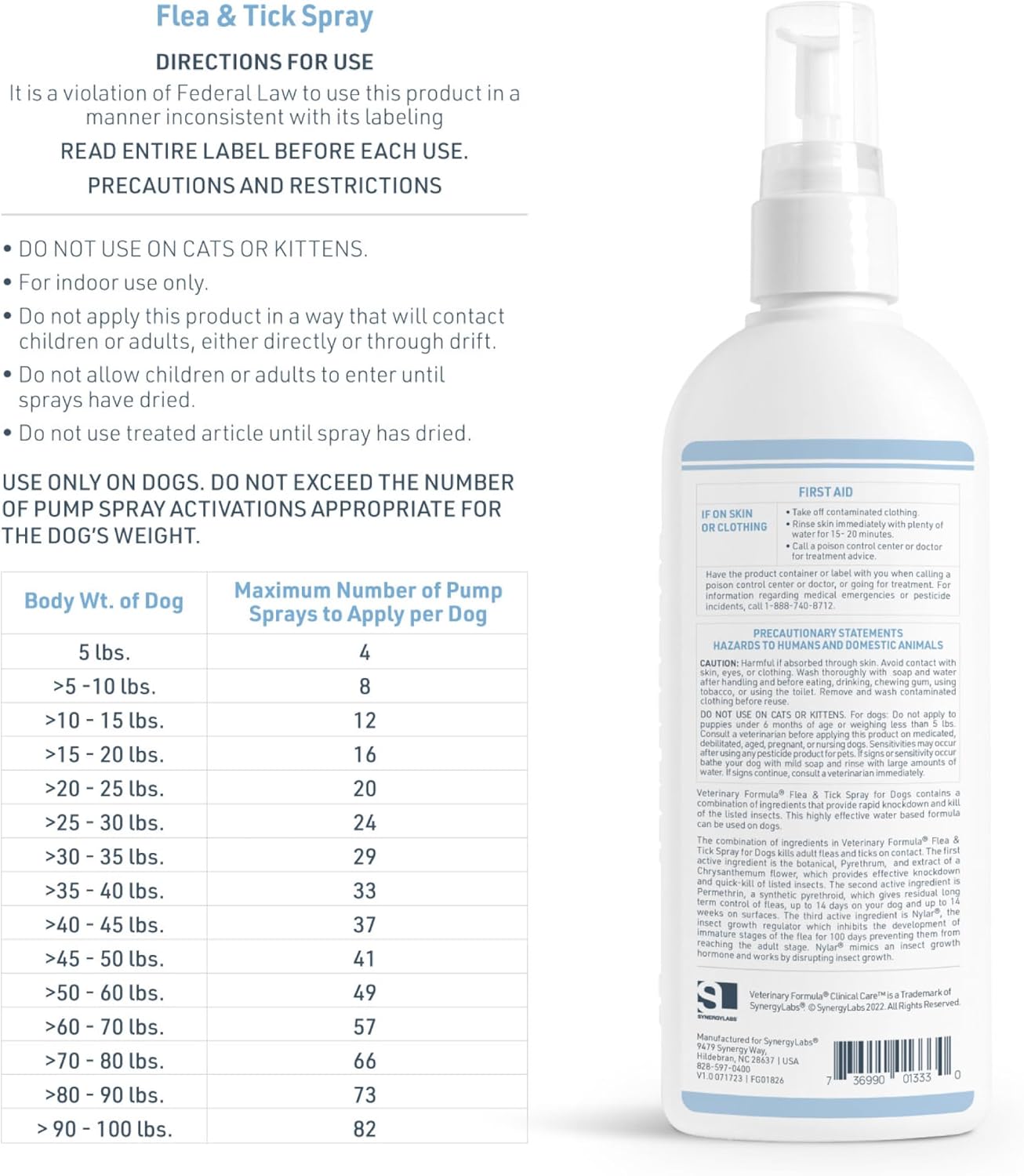 Veterinary Formula Flea and Tick Spray for Dogs, 8 oz – Easy-to-Use Dog Flea Spray, Kills on Contact, Prevents Egg & Larval Development for 14 weeks - Image 2