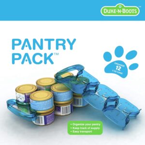 Stackable Cat and Dog Food Organizer: The Perfect Pet Food Storage Solution, Holds 12 Pet Food Cans for Easy Access, Food Carrier for Storage and Travel, Fits 5.5 oz Cans (1 Piece)