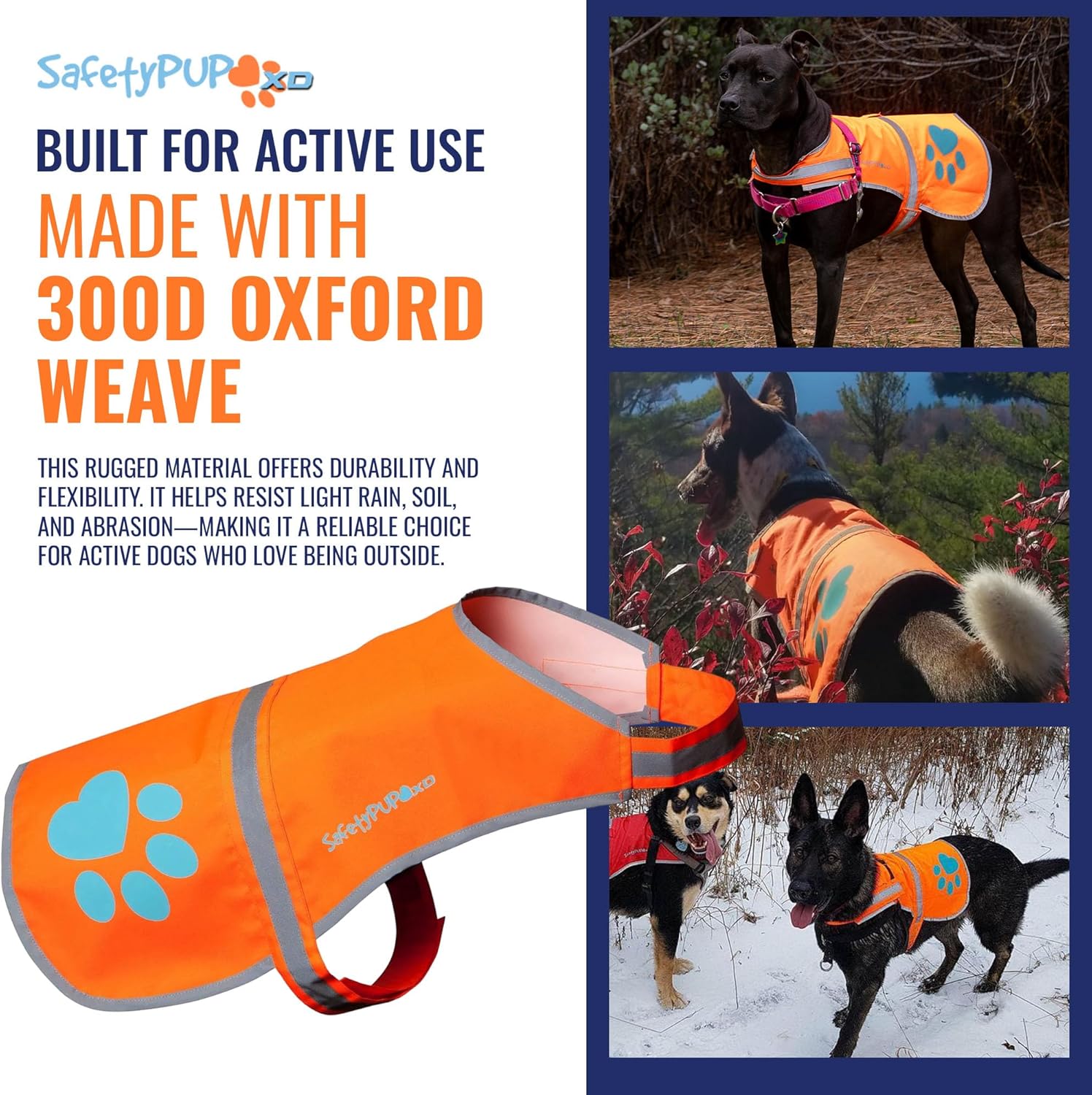 Reflective Dog Vest. Hi-Visibility, Fluorescent Blaze Orange Dog Vest Helps Protect Your Best Friend. Safeguard Your PUP from Motorists & Hunting Accidents, On or Off Leash (Large) - Image 6