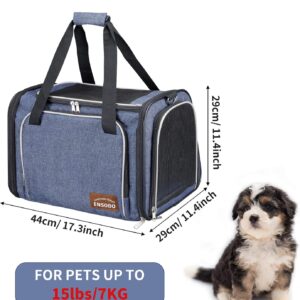 Dog Carrier, ENSOBO Cat Carrier Pet Travel Carrier Bag Airline Approve...