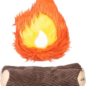 Orvis Campfire Tails 2-in-1 Plush Toy Set | 2 Piece Durable Crinkle and Squeaker Chew Toys for Dogs - Interactive, Tough With Extra Mesh Lining and Double Stitching