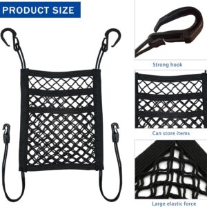 3-Layer Car Mesh Organizerm, Baby Stretchable Storage Bag,Seat Back Net Bag, Dog Car Net Barrier Pet Barrier, Stretchable Mesh, Suitable for Cars, SUVs