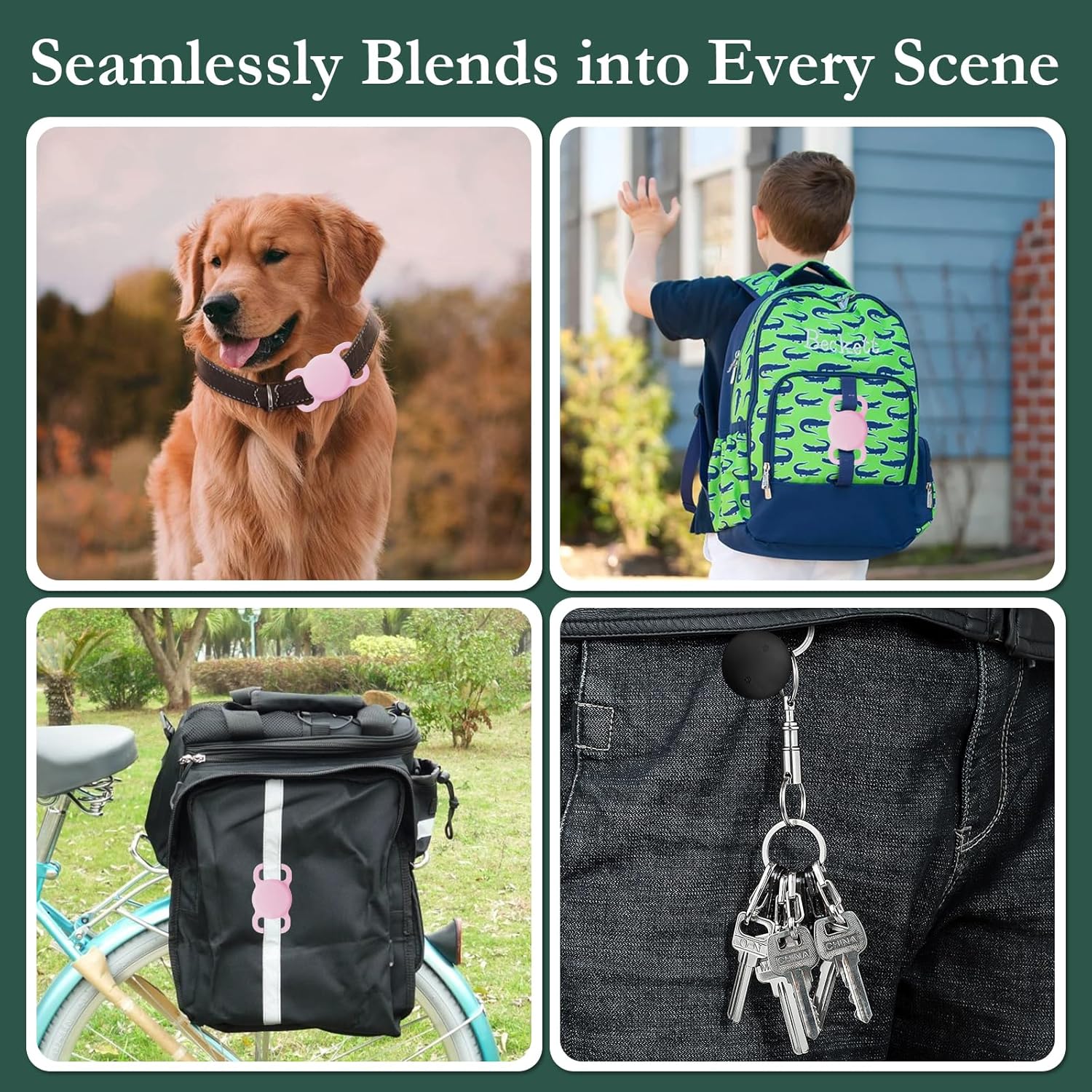 Smart Dog Tracker, Waterproof Pet Location Tracker, MFi Certificated Tracking Device with Collar Holder, No Monthly Fee, Works with Find My,Not GPS Tracker (iOS Only) (Pink) - Image 7