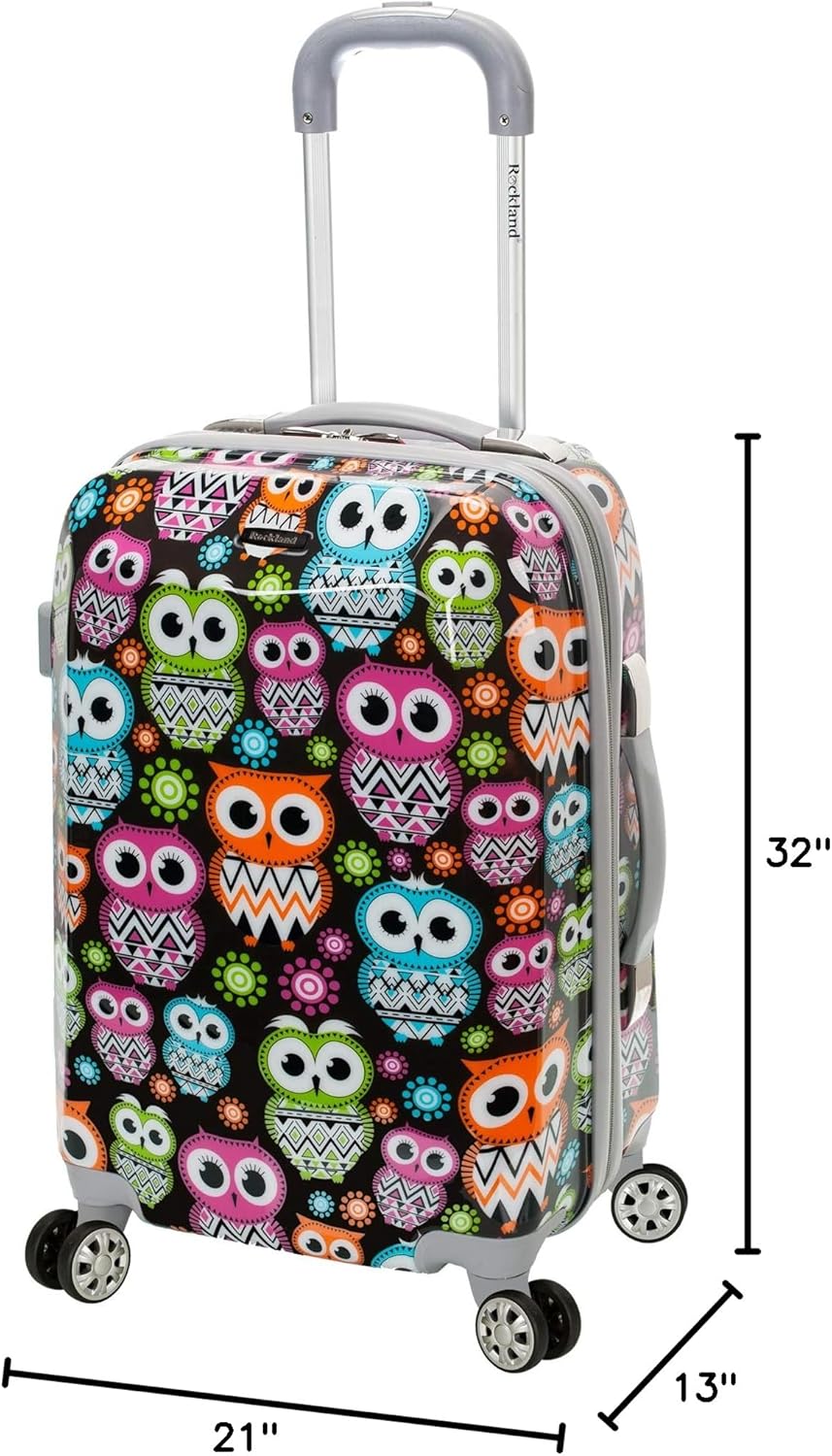 Rockland Departure Hardside Spinner Wheel Luggage, OWL, 2-Piece Set (20/28) - Image 5