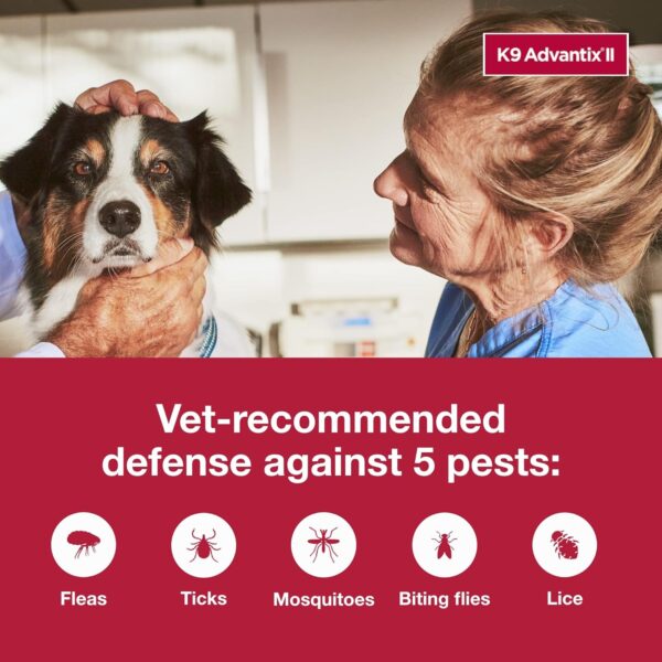 K9 Advantix II Large Dog Vet-Recommended Flea, Tick & Mosquito Treatment & Prevention | Dogs 21-55 lbs. | 2-Mo Supply (Packaging may vary) - Image 5