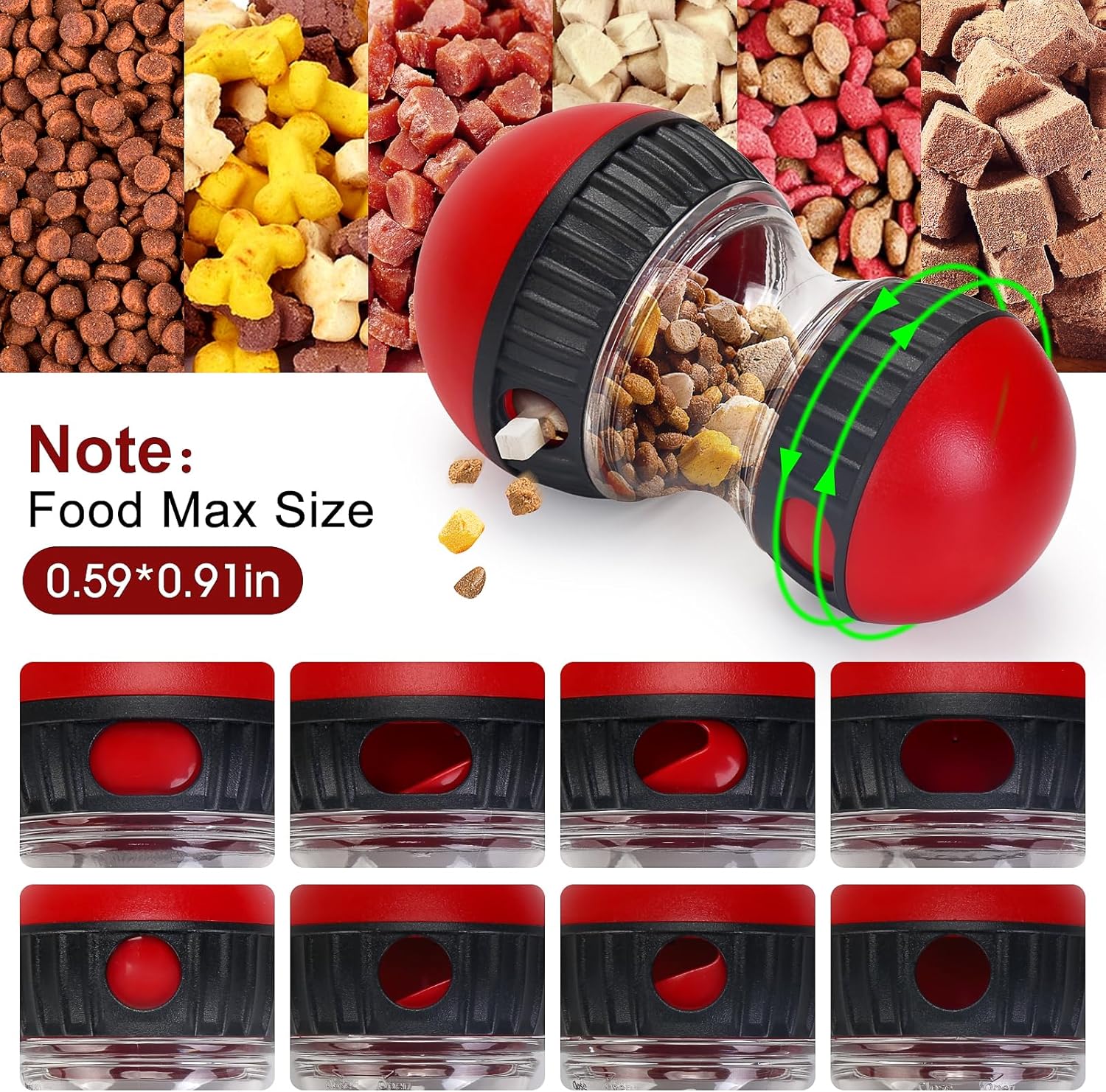 Dog Treat Toy, Interactive Treat Dispensing Dog Toys, Adjustable and Durable Dog Puzzle Toy for Small/Medium/Large Breed Dogs to Keep Them Busy - Image 3