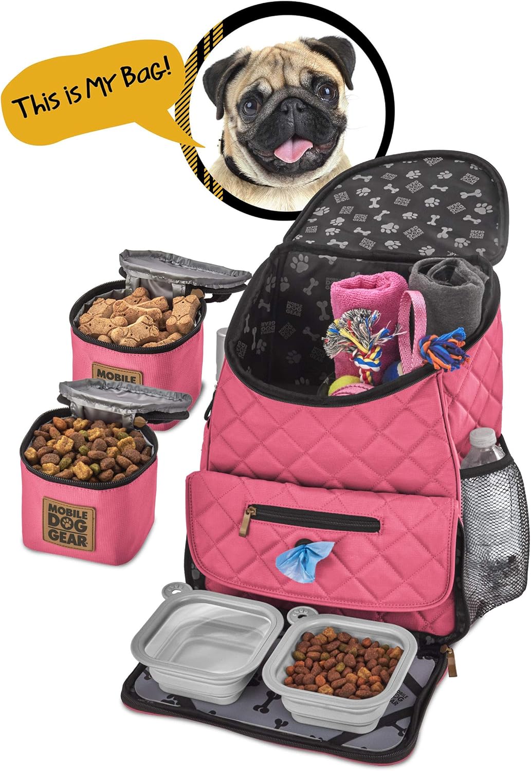 Mobile Dog Gear Unisex Weekender Backpack™ Pink One Size One Size - Image 2