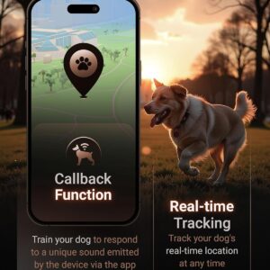 PAJ GPS Dog Tracker – 4G Real-Time Tracking & Runaway Alert...