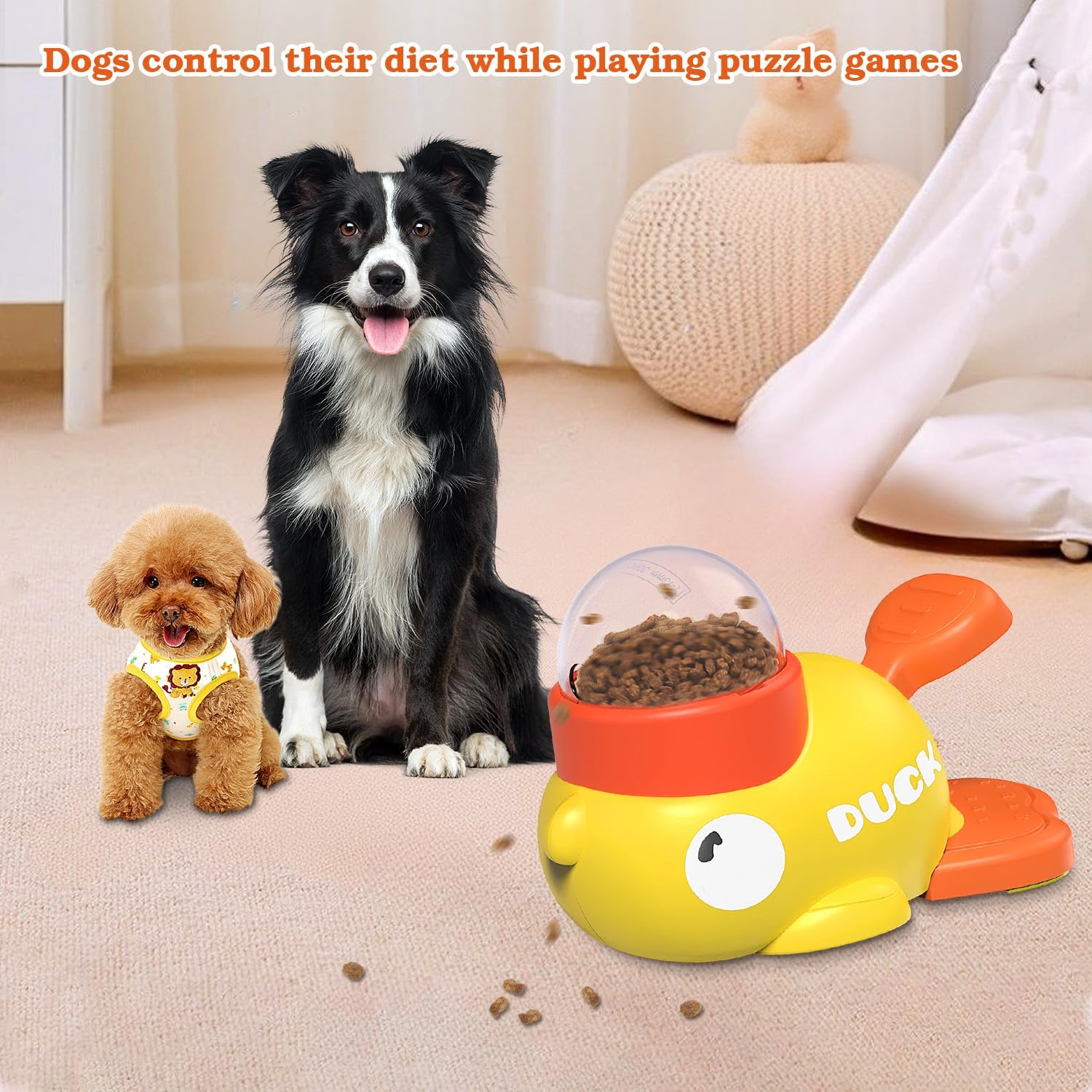 Dog Interactive Treat Dispenser Toy, Food Puzzle Slow Feeder - Image 3
