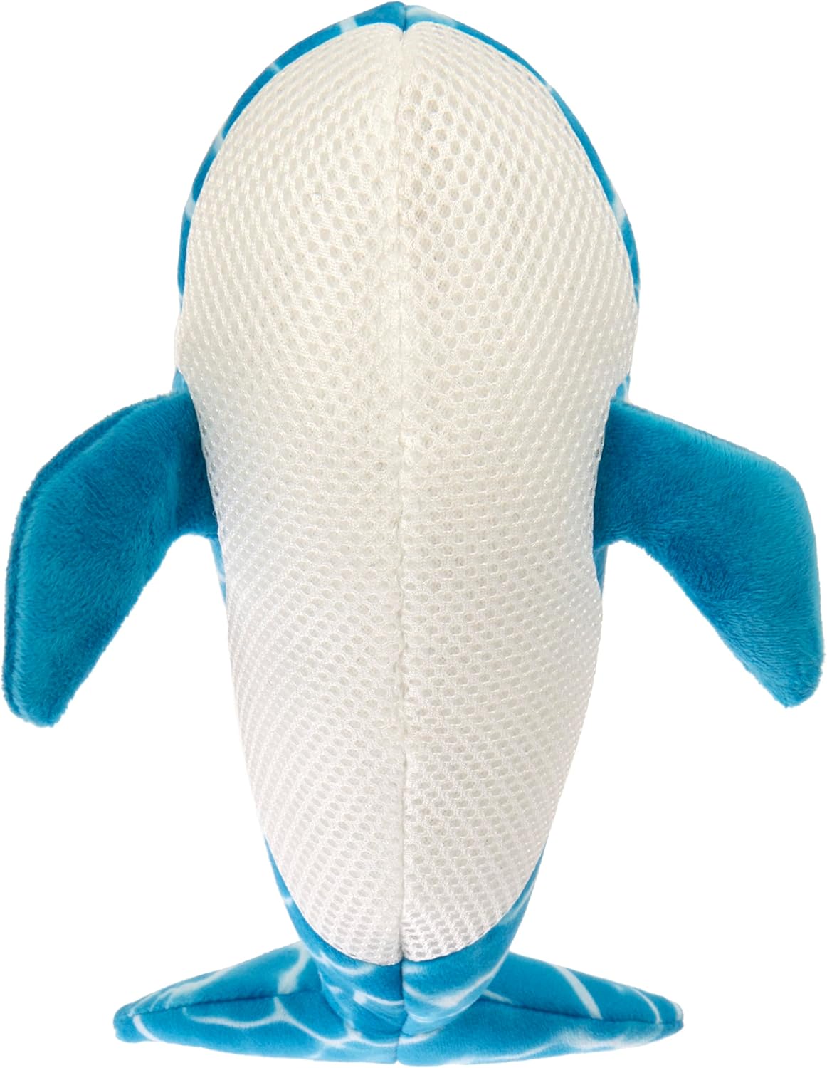 Strong 'N Silent Swimmer Soft Plush Orca Squeaker Chew Guard Dog Toy - Blue, Large - Image 6