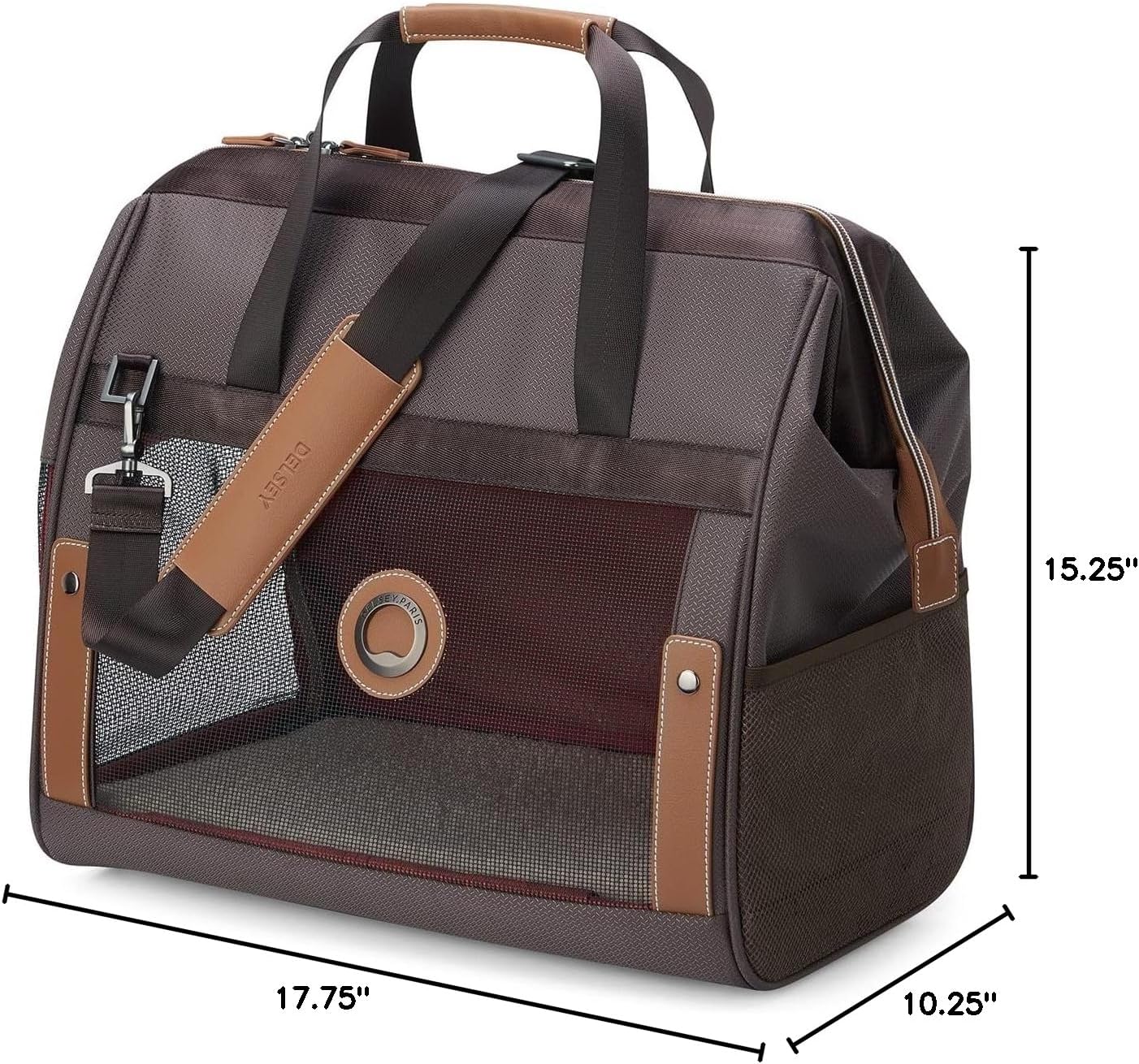 Chatelet 2.0 Soft Sided Pet Carrier, Chocolate Brown - Image 10