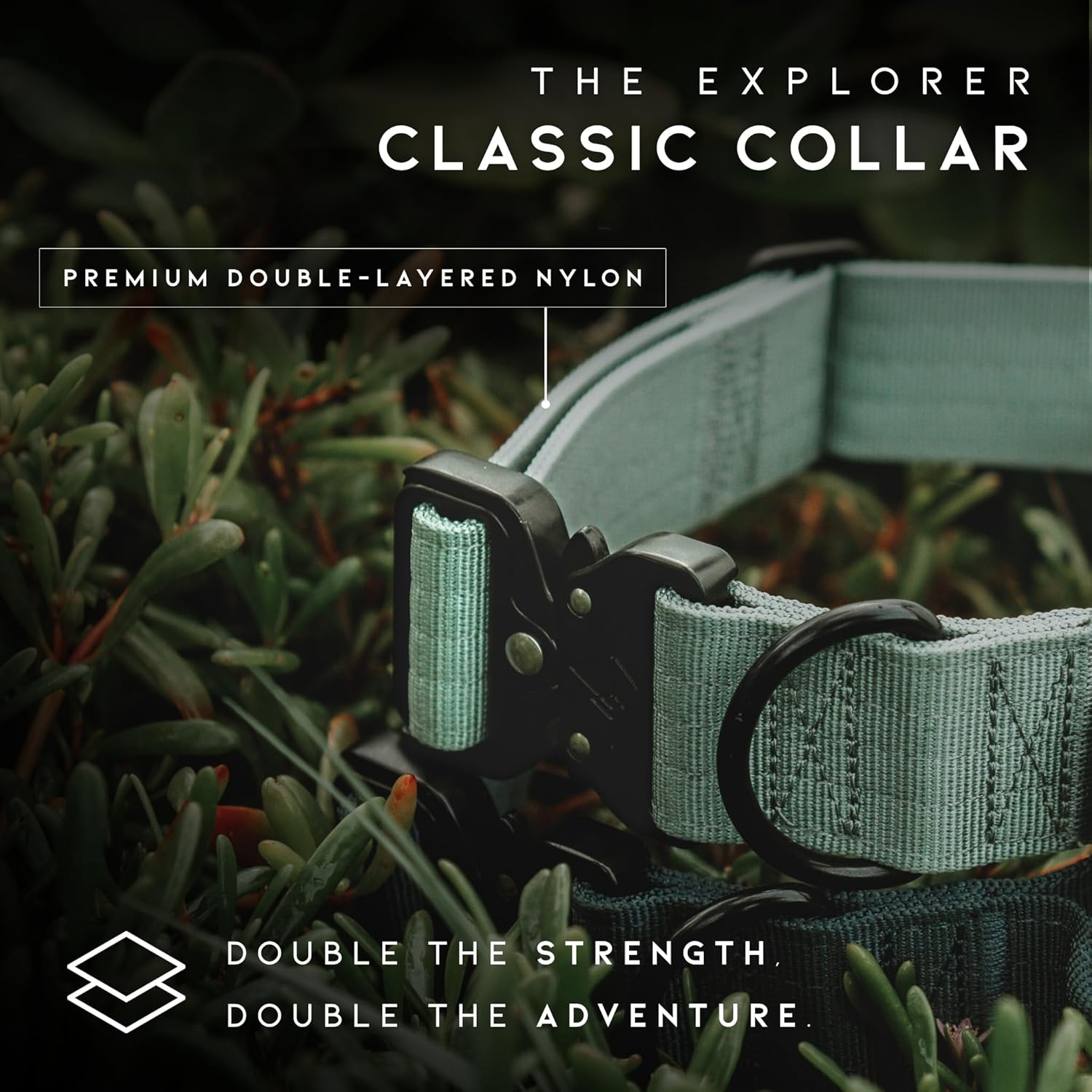 Made to ROAM Premium Dog Collar - Adjustable Heavy Duty Nylon Collar with Quick-Release Metal Buckle (Maine Marina, Classic Size 3) - Image 3