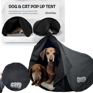 Original Patented Cozy Pet Bed: Calming Den for Indoor Cats and Small Dogs, Portable Cave Tent Design for Comfort, Ideal for Pets Seeking a Relaxing, Secure Space, Ideal for Anxiety Relief & Comfort