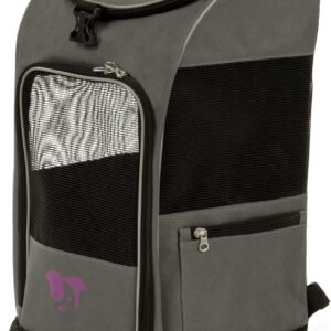2-in-1 Pet Backpack Travel Carrier, Airline Approved & Guaranteed On Board – Gray, Medium
