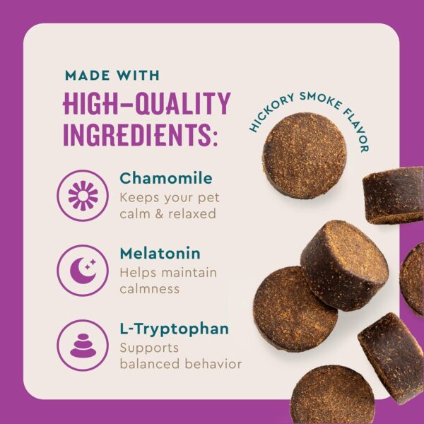 VetIQ Calming Support Supplement for Dogs, Calming Chews Help Manage Stress and Promote Relaxation, Anxiety Relief for Dogs, Made in The USA, 60 Count - Image 4