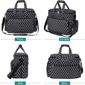 BAGLHER Dog Travel Bag, Pet Travel Bag (ALL Pet Travel Supplies), With 2 Pet Food Containers and 2 Collapsible Silicone Bowls; Essential Kits for Pet Travel DLblack