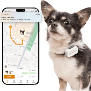 Lite for Small Dogs 4g GPS Tracker | Real Time Tracking | Activity Monitoring |Location History | Unlimited Range | Simply White