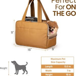 Dog Purse Carrier for Small Dogs – Cotton Padded Interior, Multiple Pockets, Breathable Mesh & Comfortable Strap – Durable Polyester Travel Bag, Lightweight Cat Carrier – Versatile Small Pet Bag