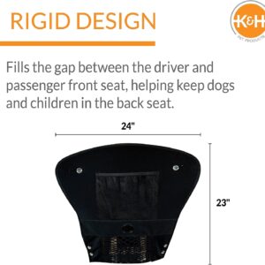K&H Pet Products Dog Car Net, Pet Travel Safety Barrier, Auto Safety Organizer with Pocket & Mesh Vent Cover for Cars and SUV’s, Car Divider for Safer Driving, Universal Bungee Cord Fit – 23 X 24in